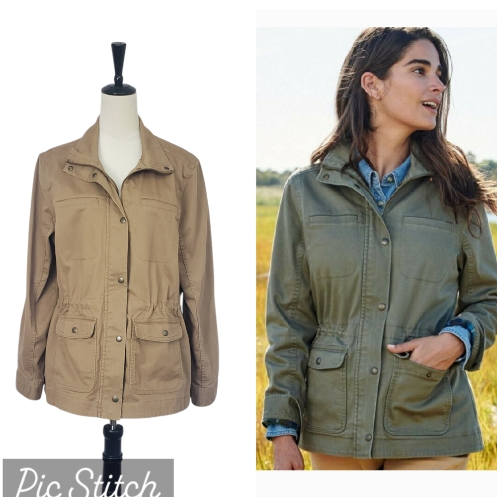 L.L. Bean Women's Utility Jackets in Tan and Green